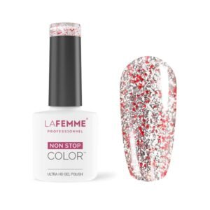 Esmalte Semipermanente Plateado con Purpurina H294